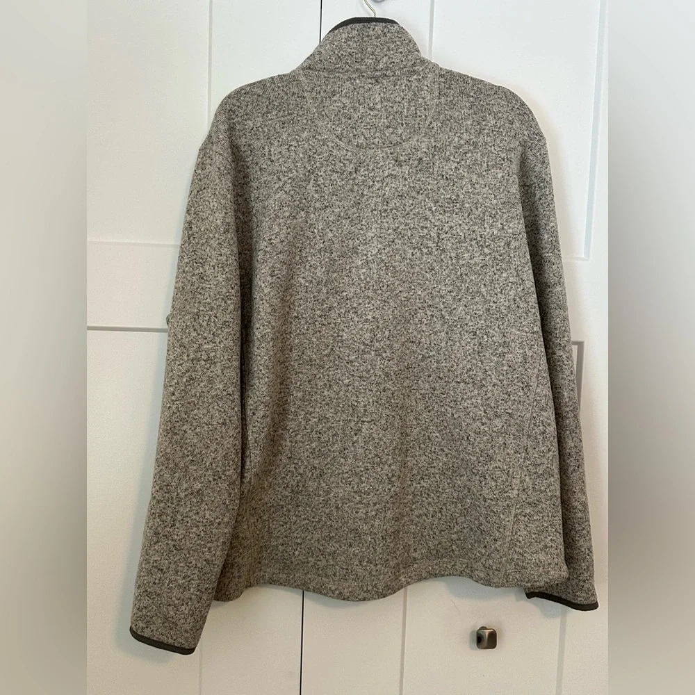 L.L. Bean Men’s Heathered Gray Zip-Up‎ Jacket L EUC